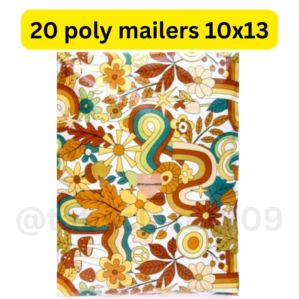 20 Hippie Vibes poly mailers shipping bags size 10x13